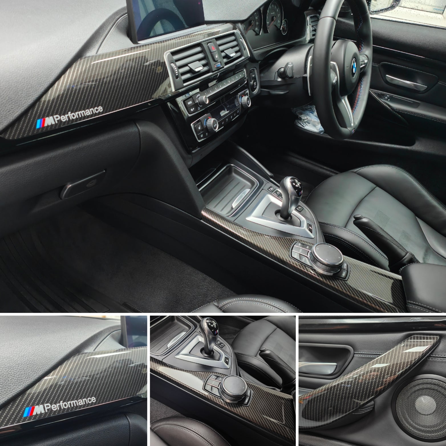 WRAPPING SERVICE - BMW M3 / M4 INTERIOR TRIM SET - HIGH GLOSS CARBON (MTD-HG) - F80 F82